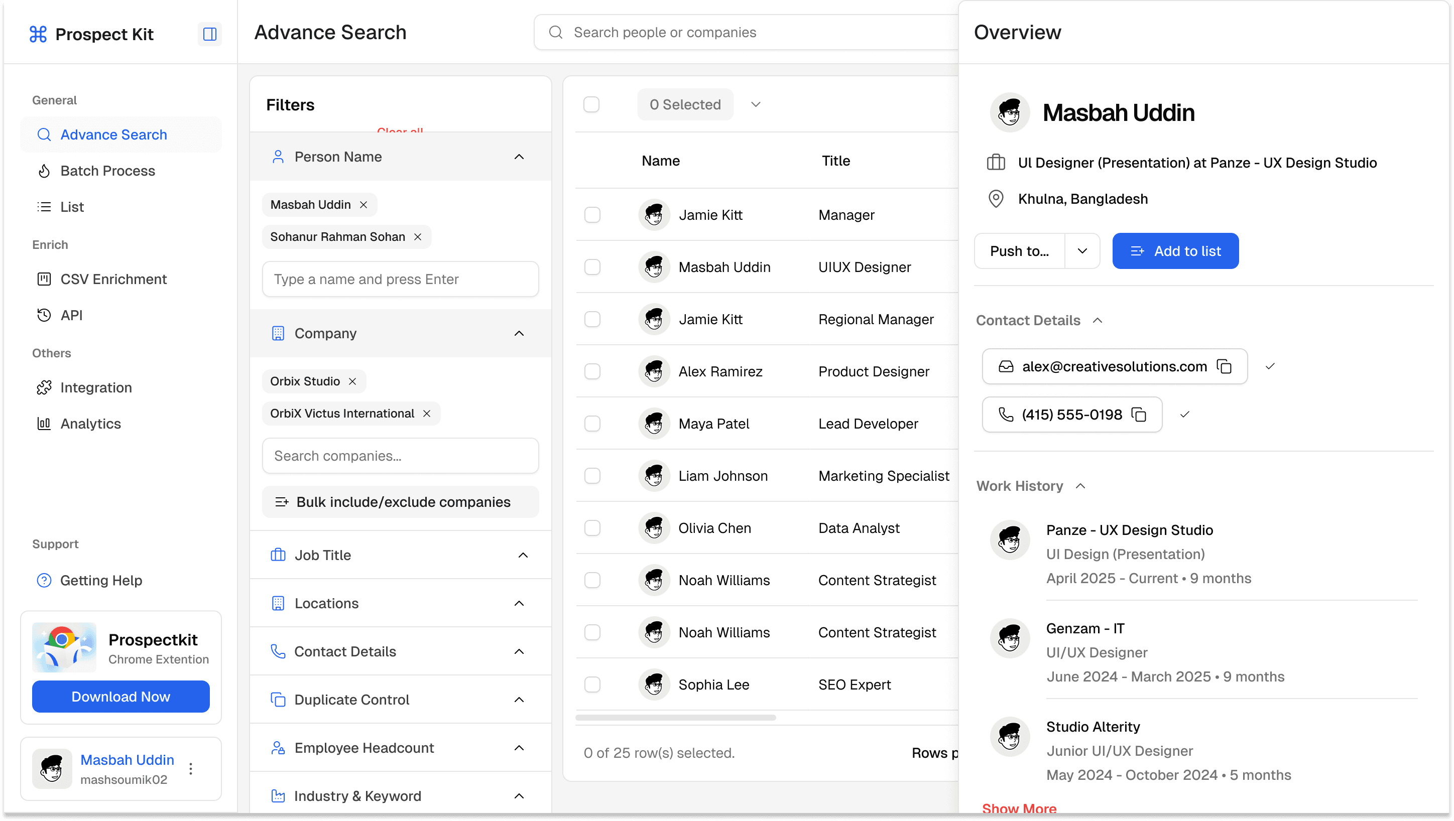 ProspectKit Dashboard